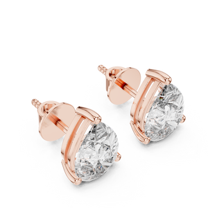 Lustre Bloom Classic Teardrop Diamond Studs
