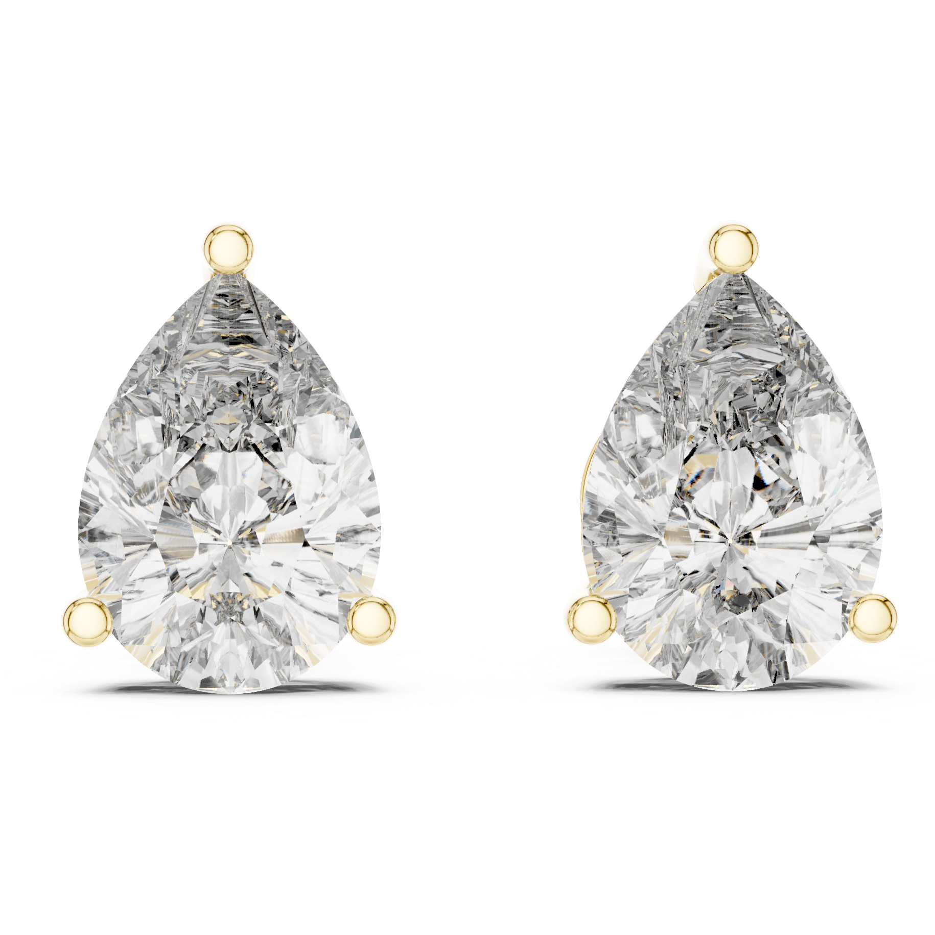 Lustre Bloom Classic Teardrop Diamond Studs