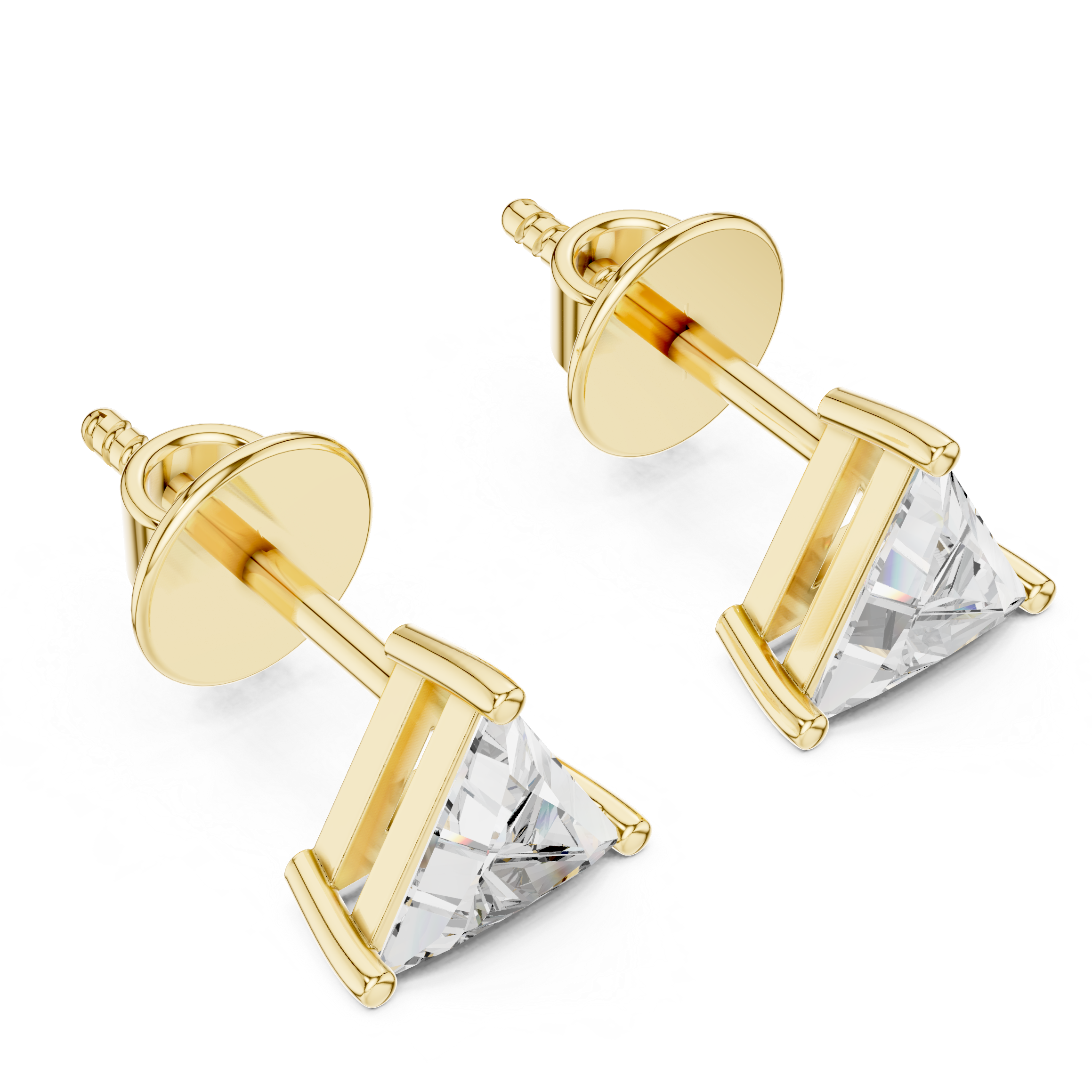 Triangular Diamond Earrings