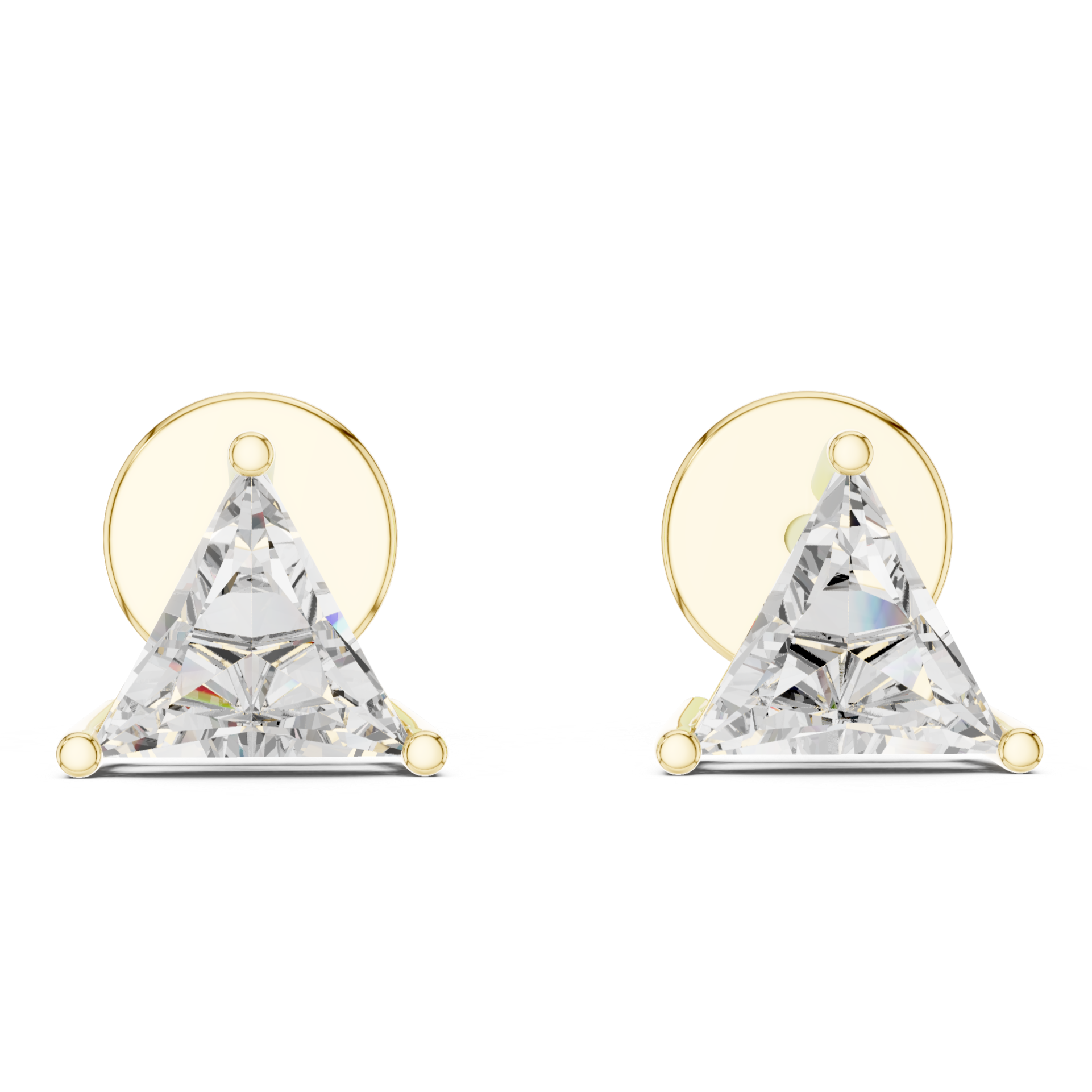 Triangular Diamond Earrings