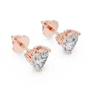 Heart-Shaped Diamond Earrings
