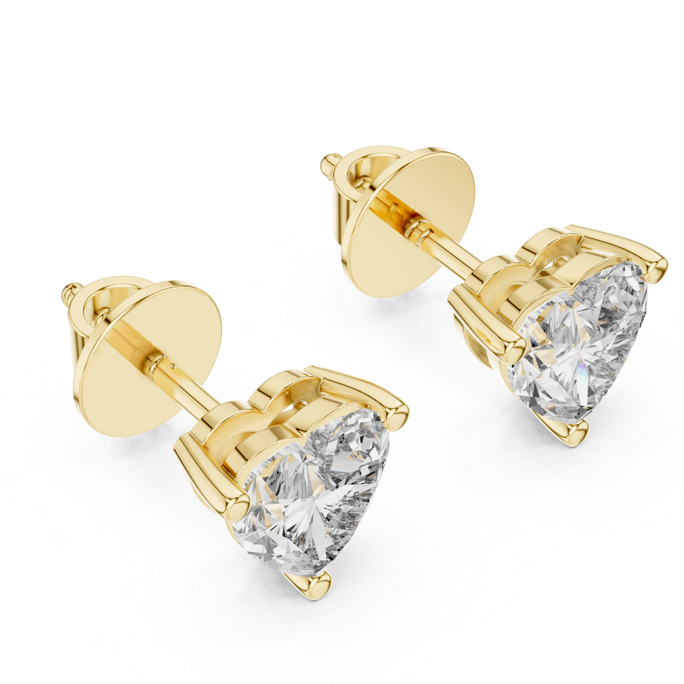 Heart-Shaped Diamond Earrings