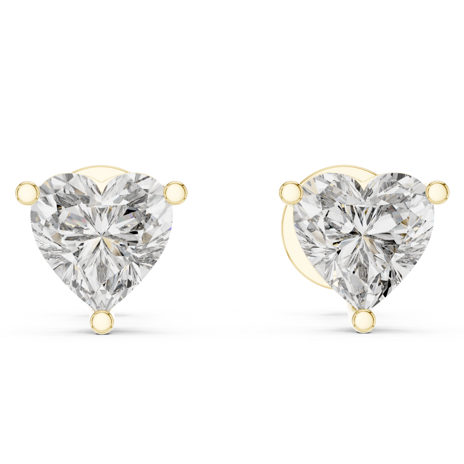 Heart-Shaped Diamond Earrings
