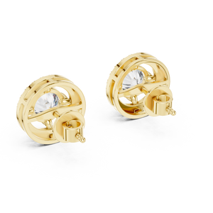 Round and Melee Diamond Earrings