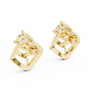 Square Diamond Halo Earrings