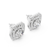 Round Diamond Halo Earrings