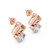 Luxe Grid Solitaire Studs