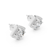 Halo Princess Cushion Diamond Studs in Rose Gold