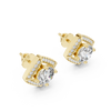 Halo Princess Cushion Diamond Studs in Rose Gold