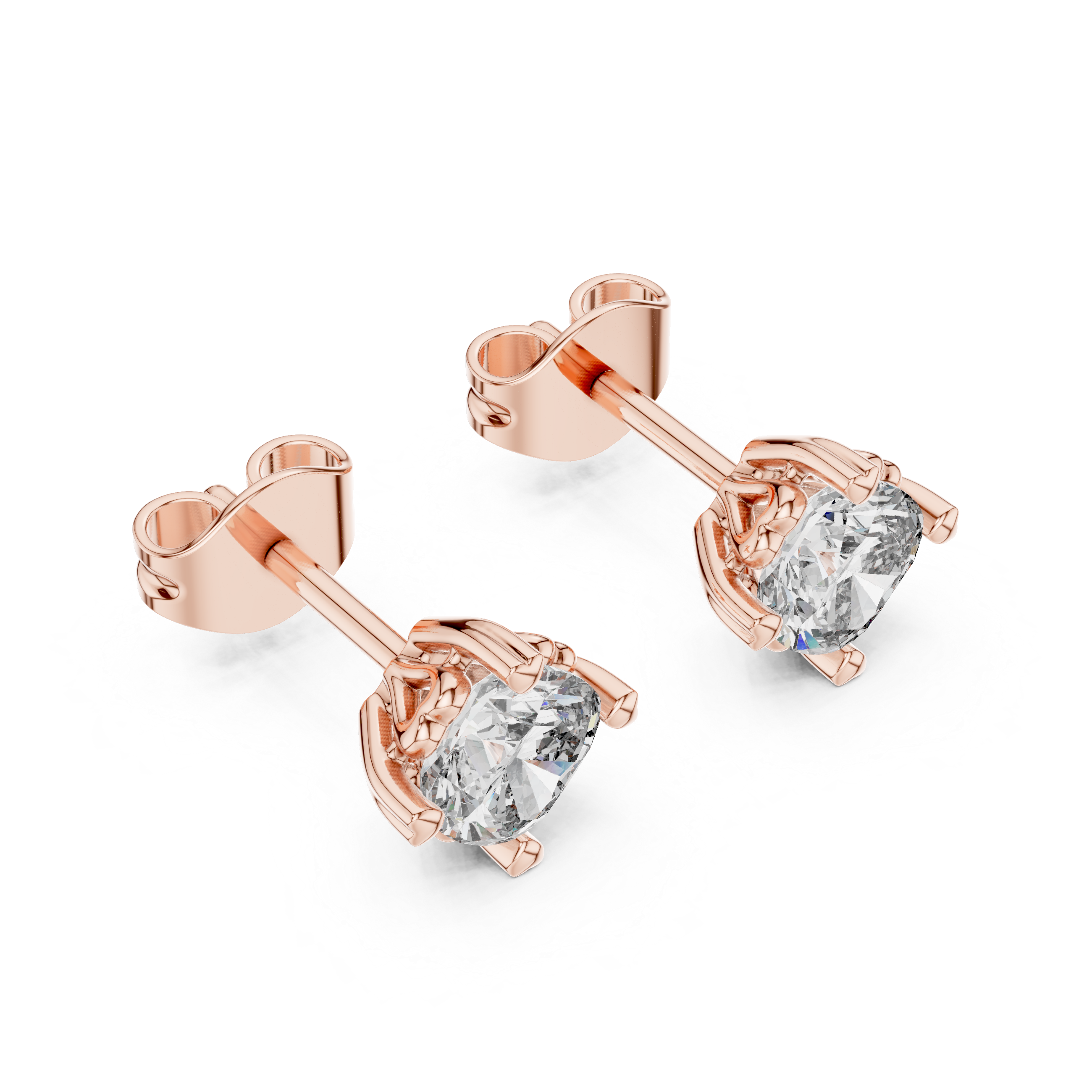 Timeless Solitaire Diamond Stud Earrings