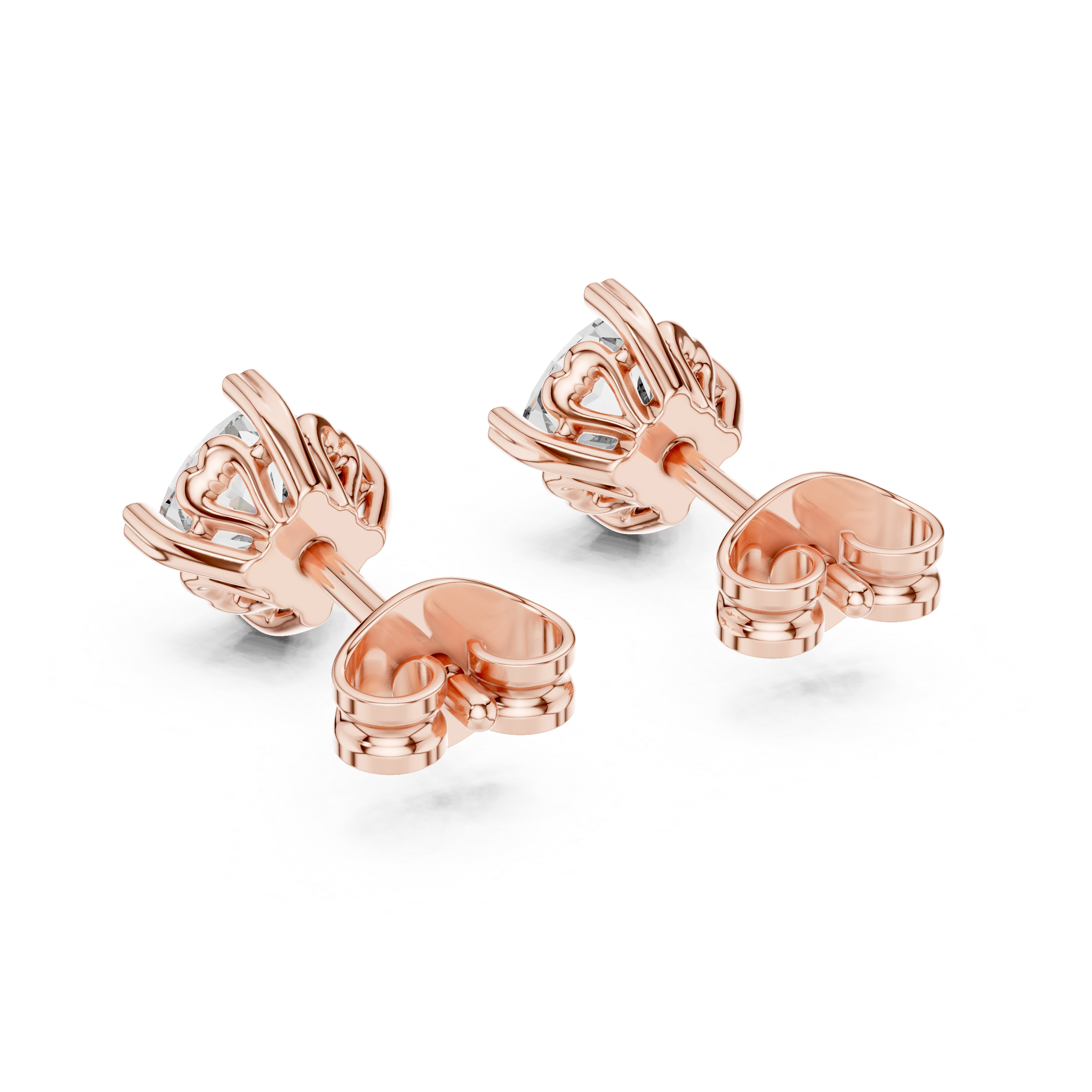 Timeless Solitaire Diamond Stud Earrings