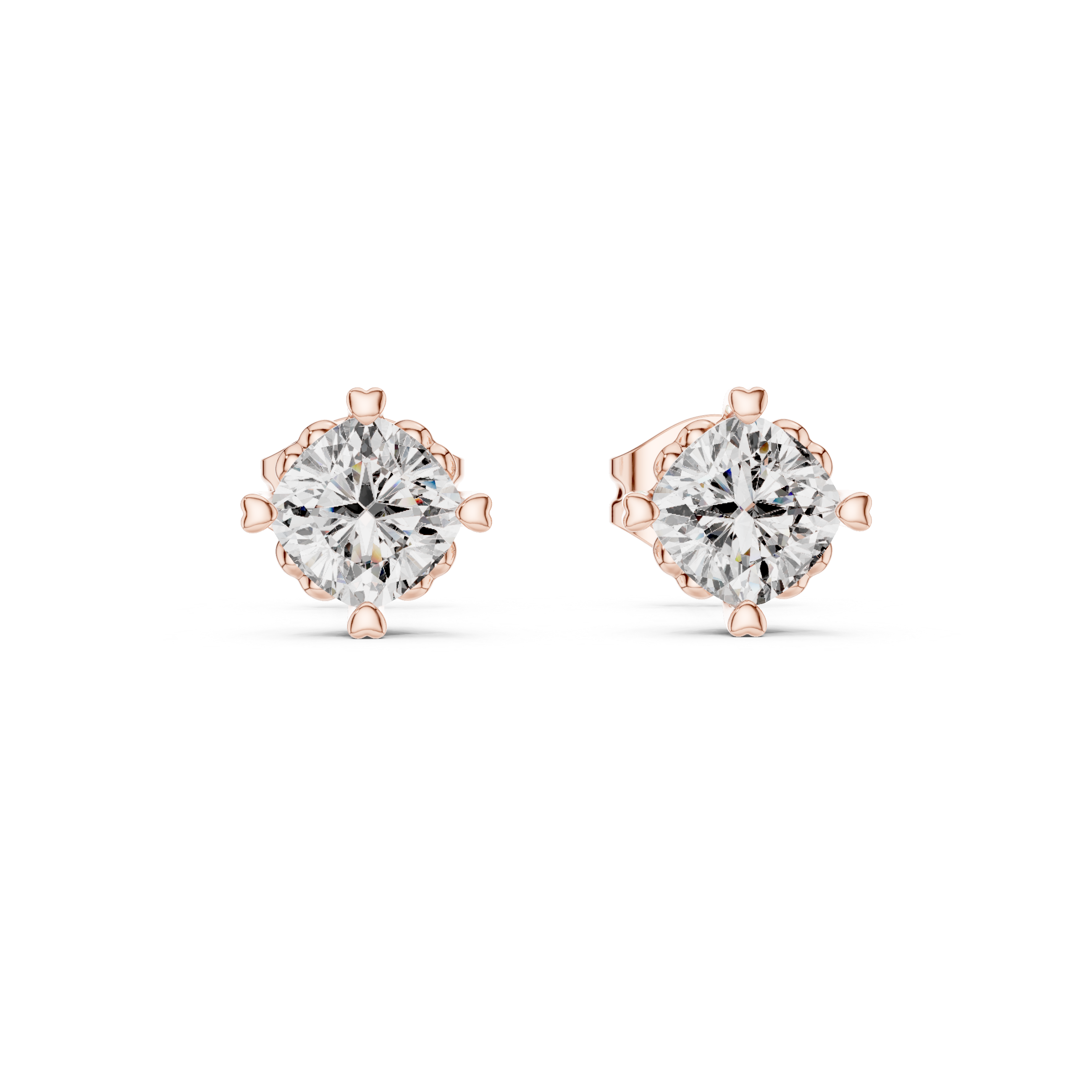 Timeless Solitaire Diamond Stud Earrings