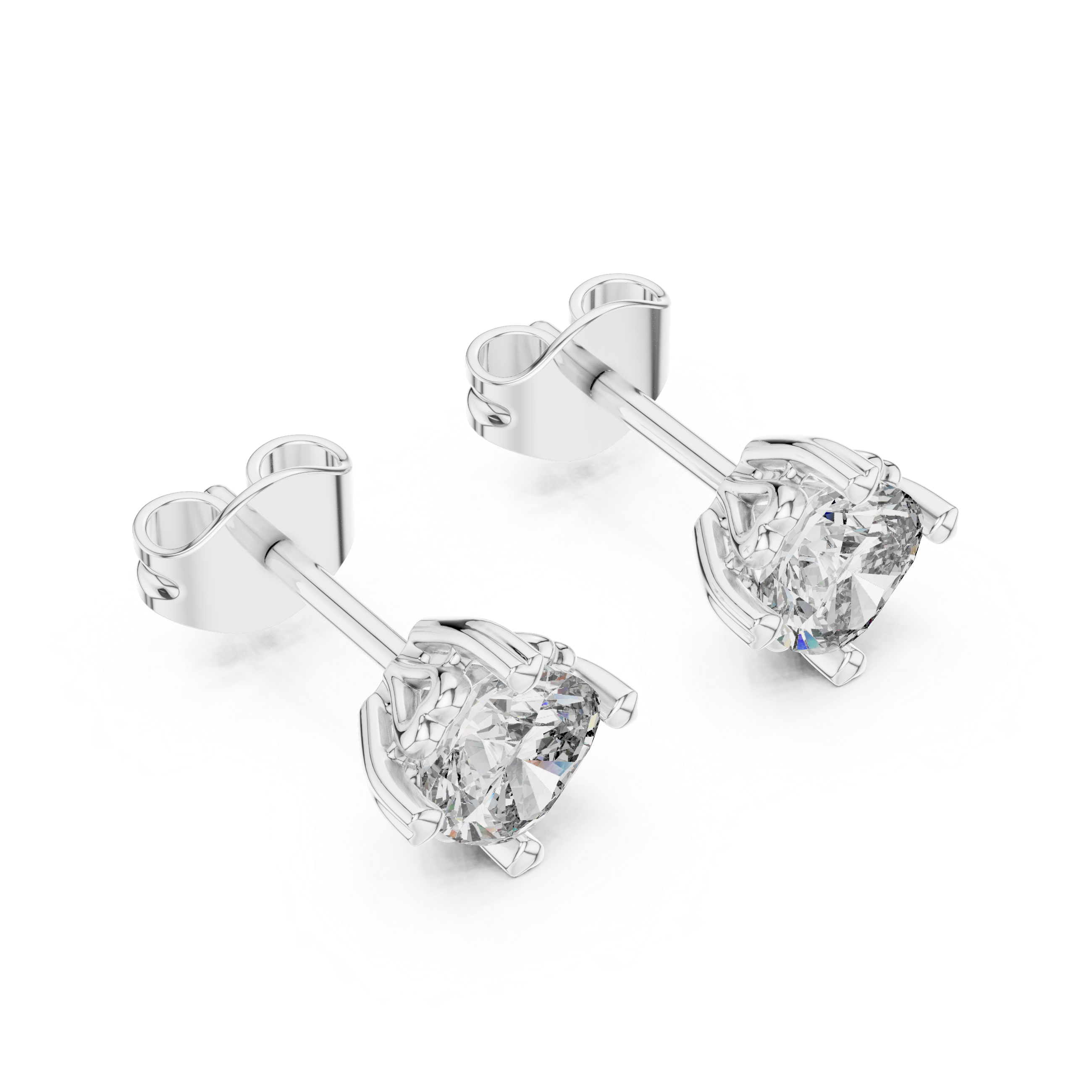 Timeless Solitaire Diamond Stud Earrings