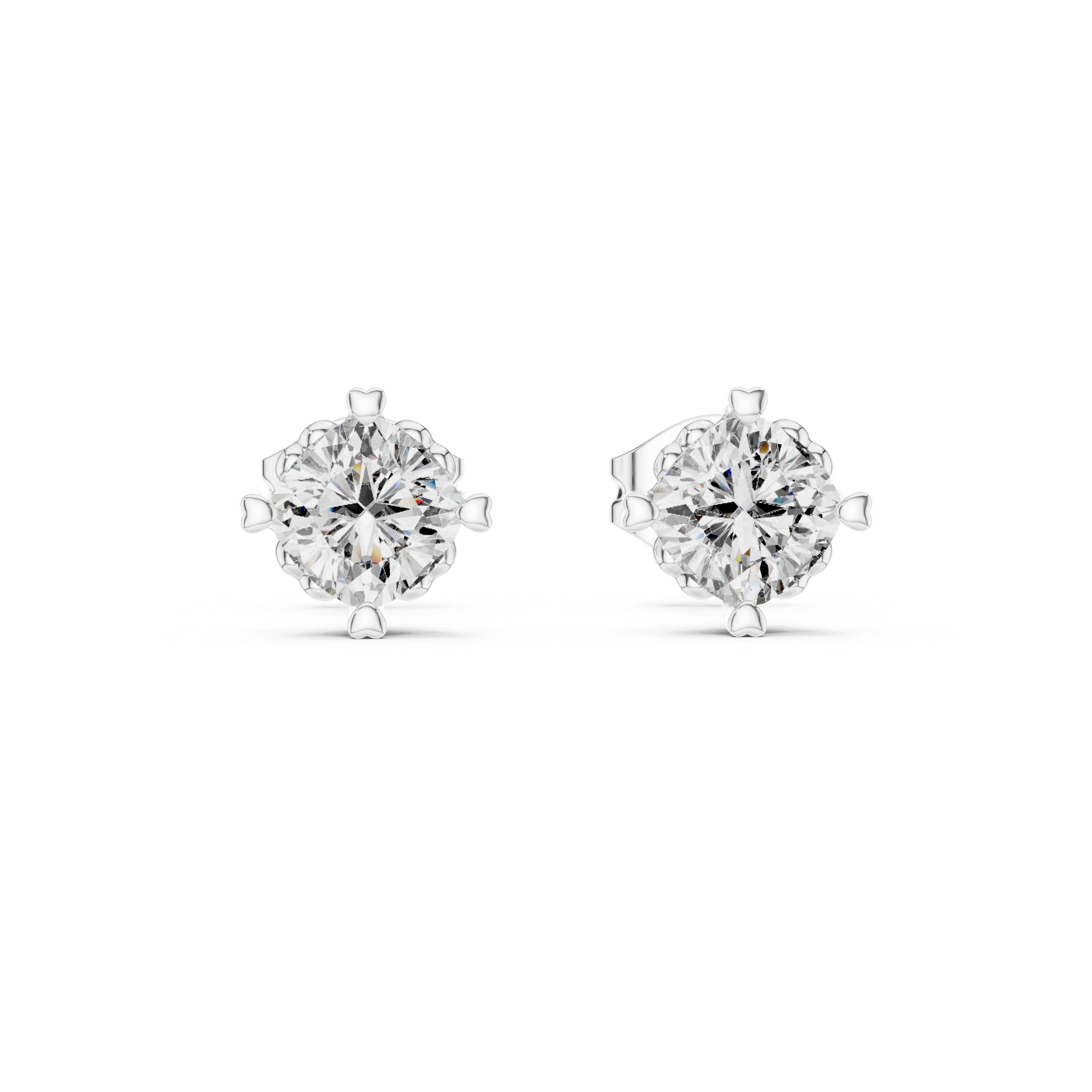 Timeless Solitaire Diamond Stud Earrings