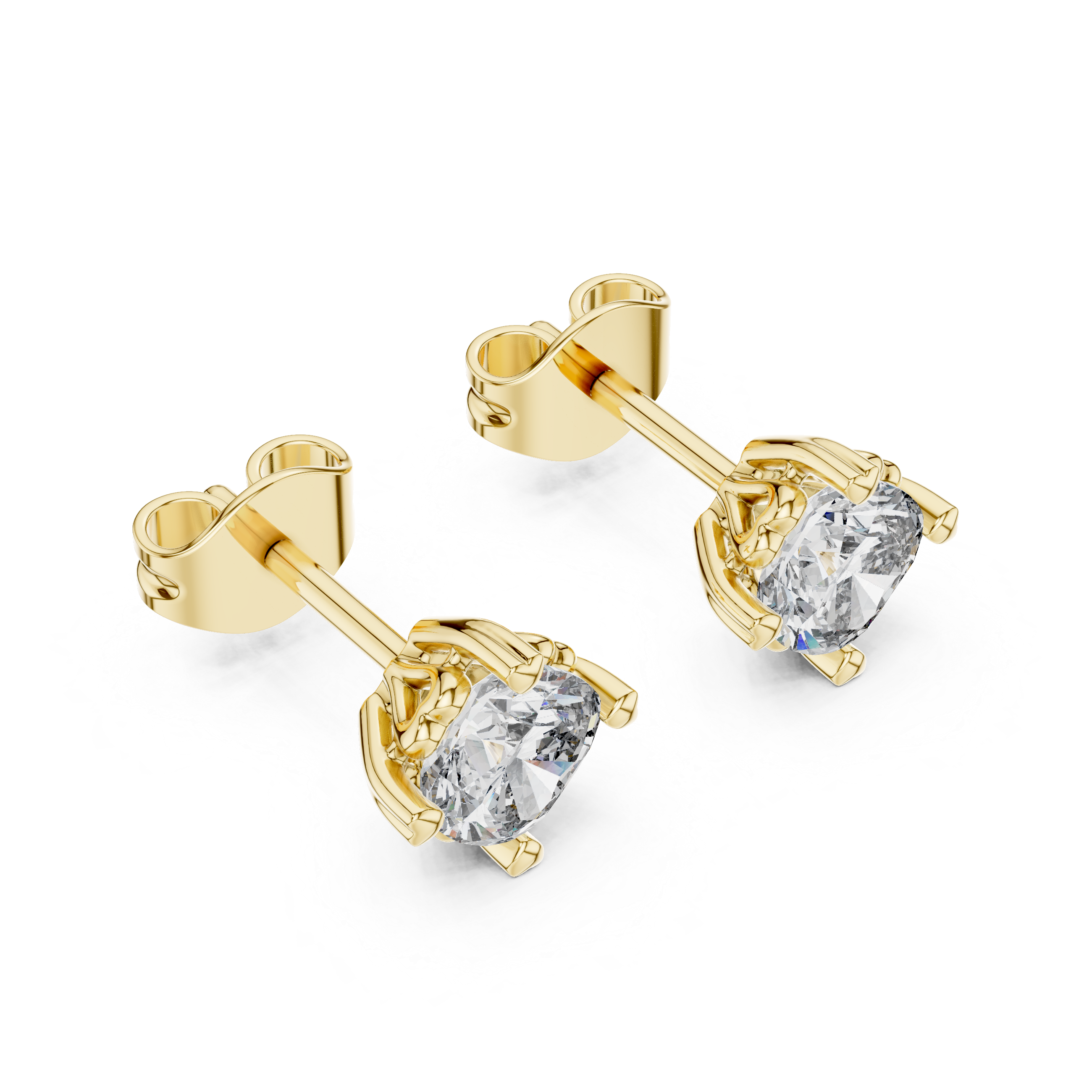 Timeless Solitaire Diamond Stud Earrings