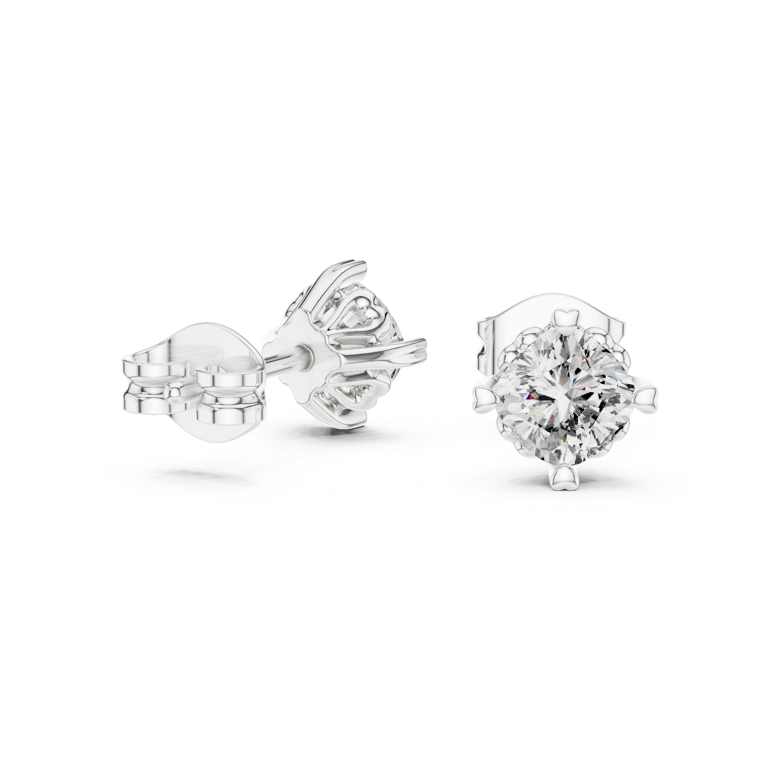 Timeless Solitaire Diamond Stud Earrings