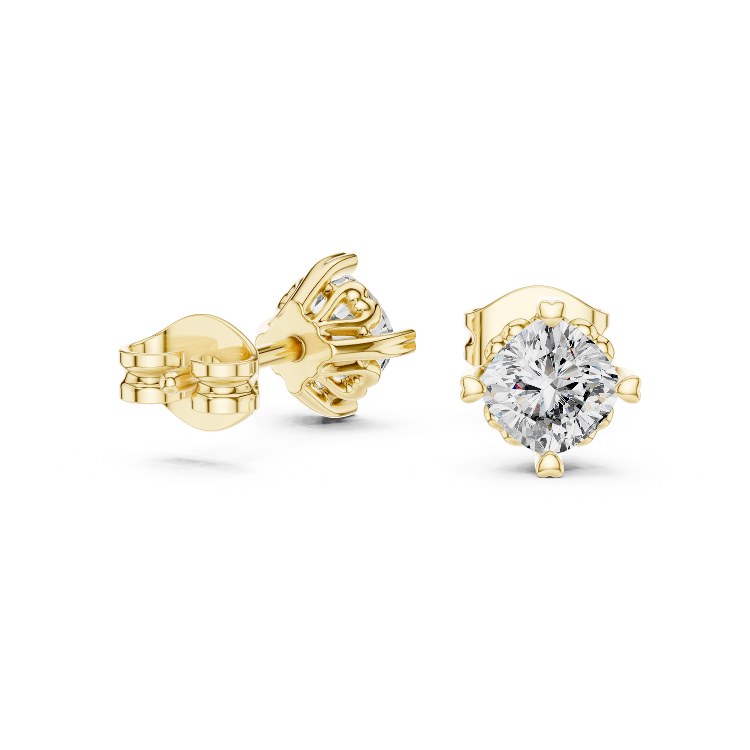 Timeless Solitaire Diamond Stud Earrings