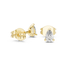 Delicate Pear-Shaped Diamond Stud Earrings