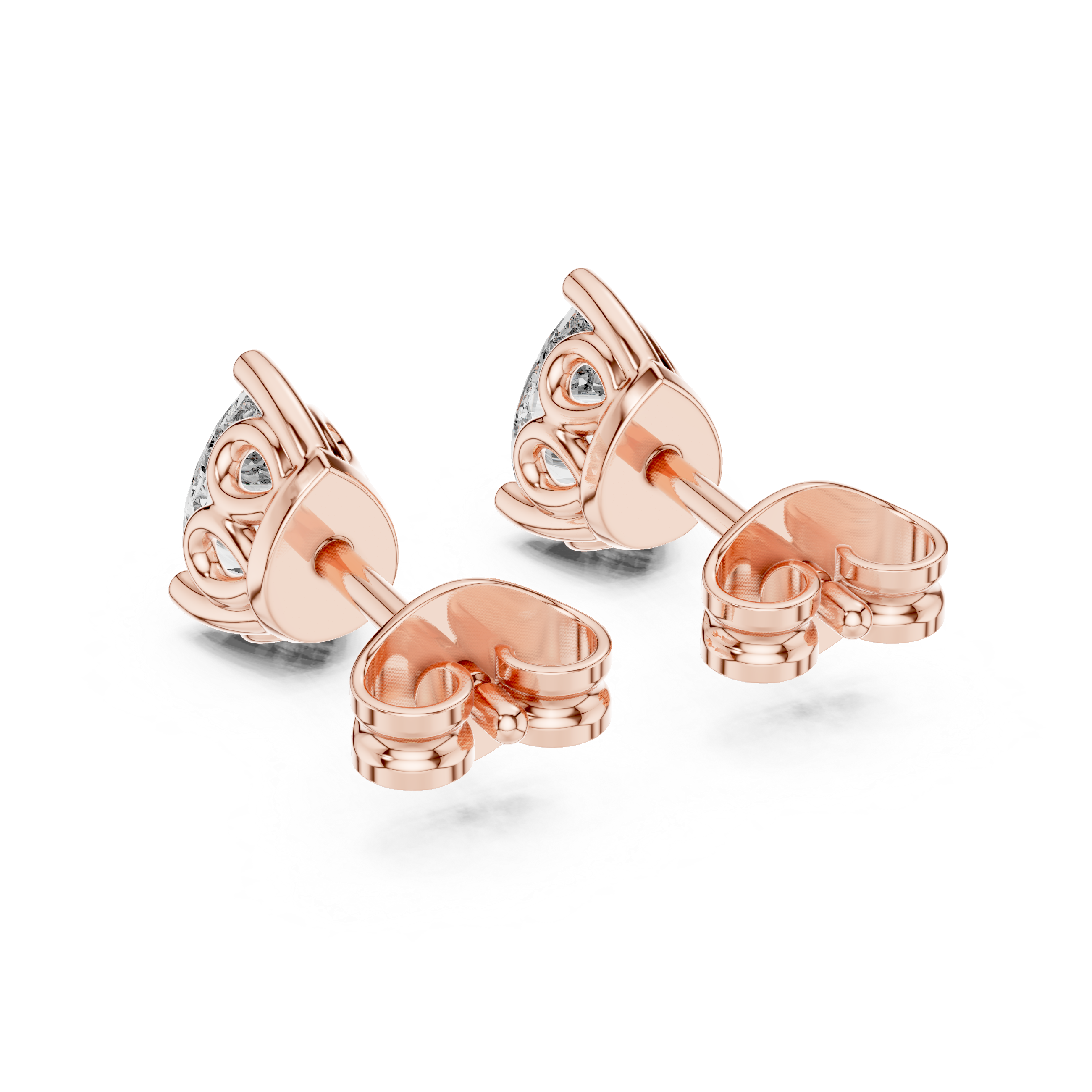 Pear-Cut Diamond Stud Earrings