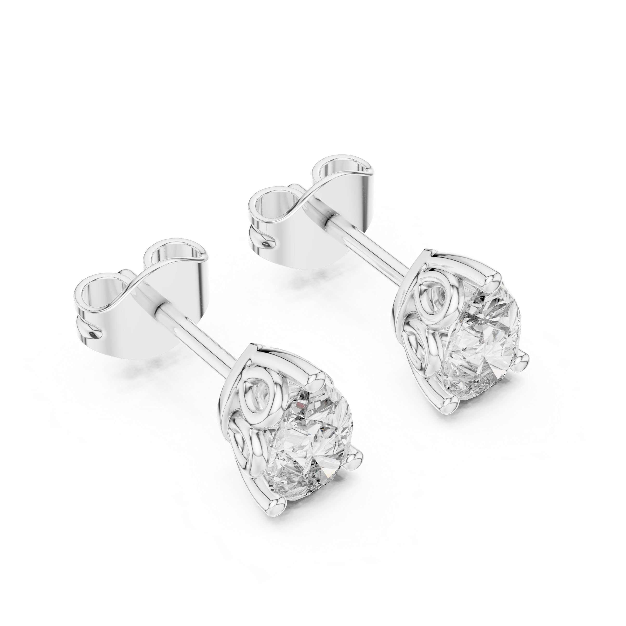 Pear-Cut Diamond Stud Earrings
