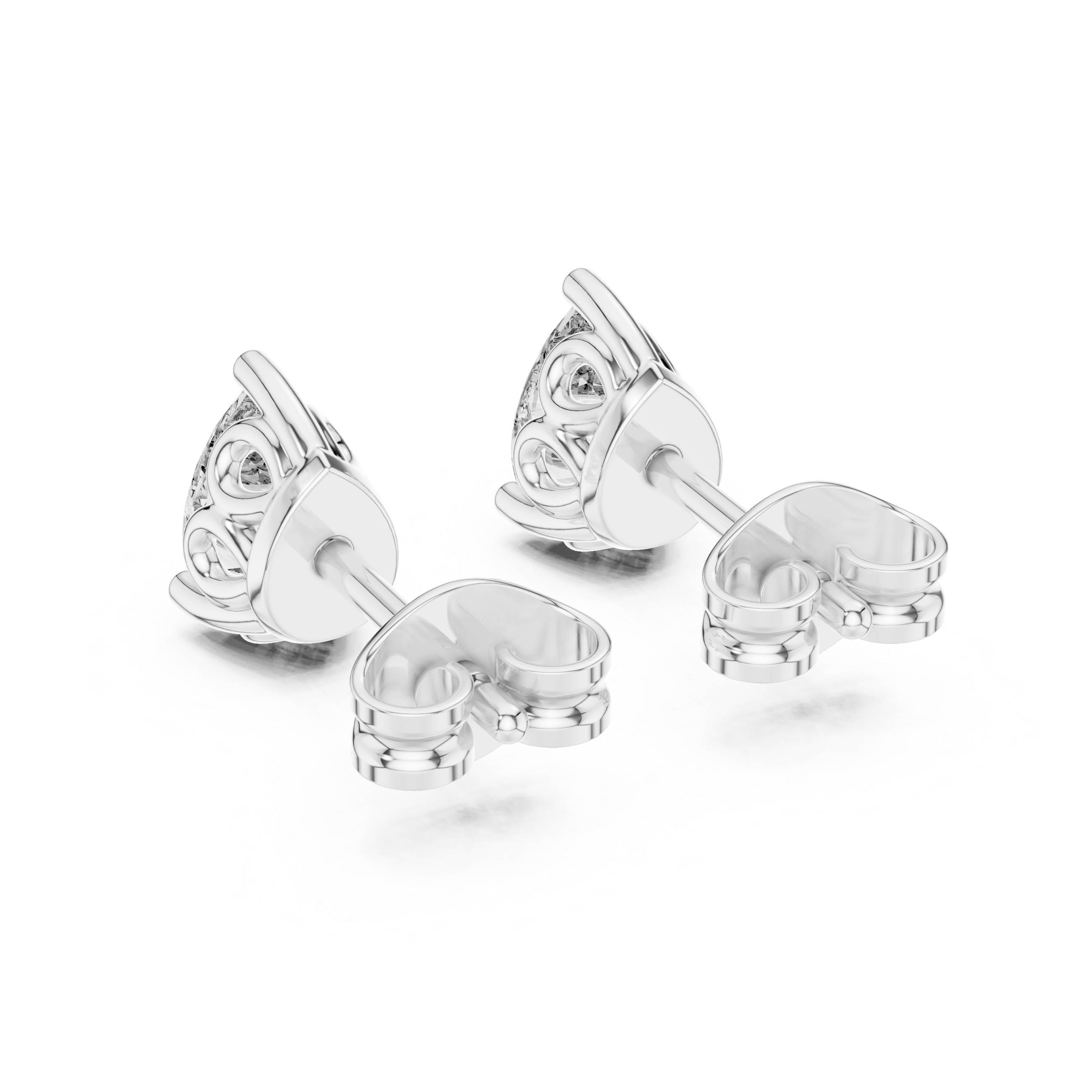 Pear-Cut Diamond Stud Earrings