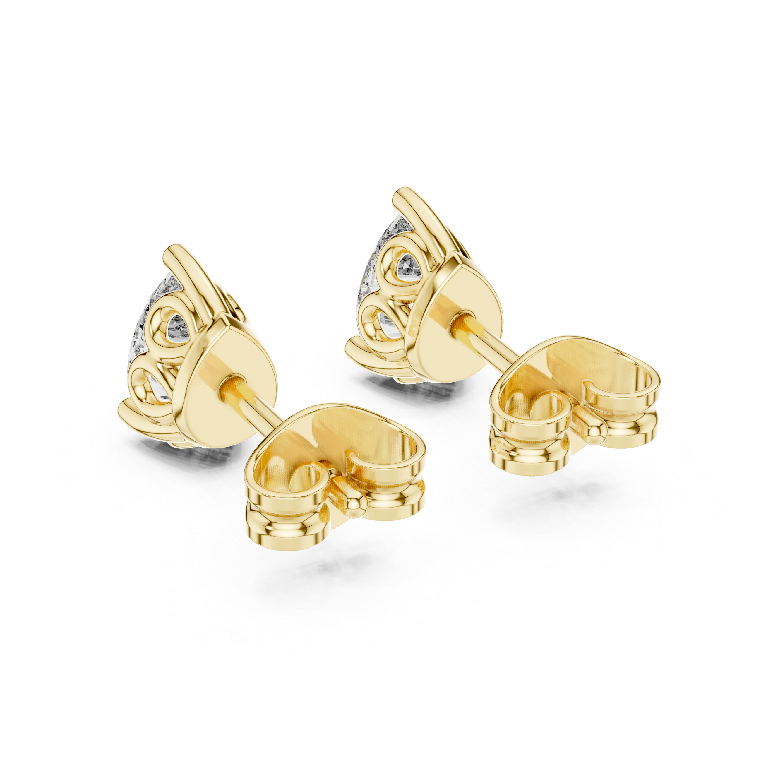 Pear-Cut Diamond Stud Earrings