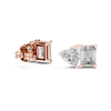 Triple-Cut Diamond Stud Earrings