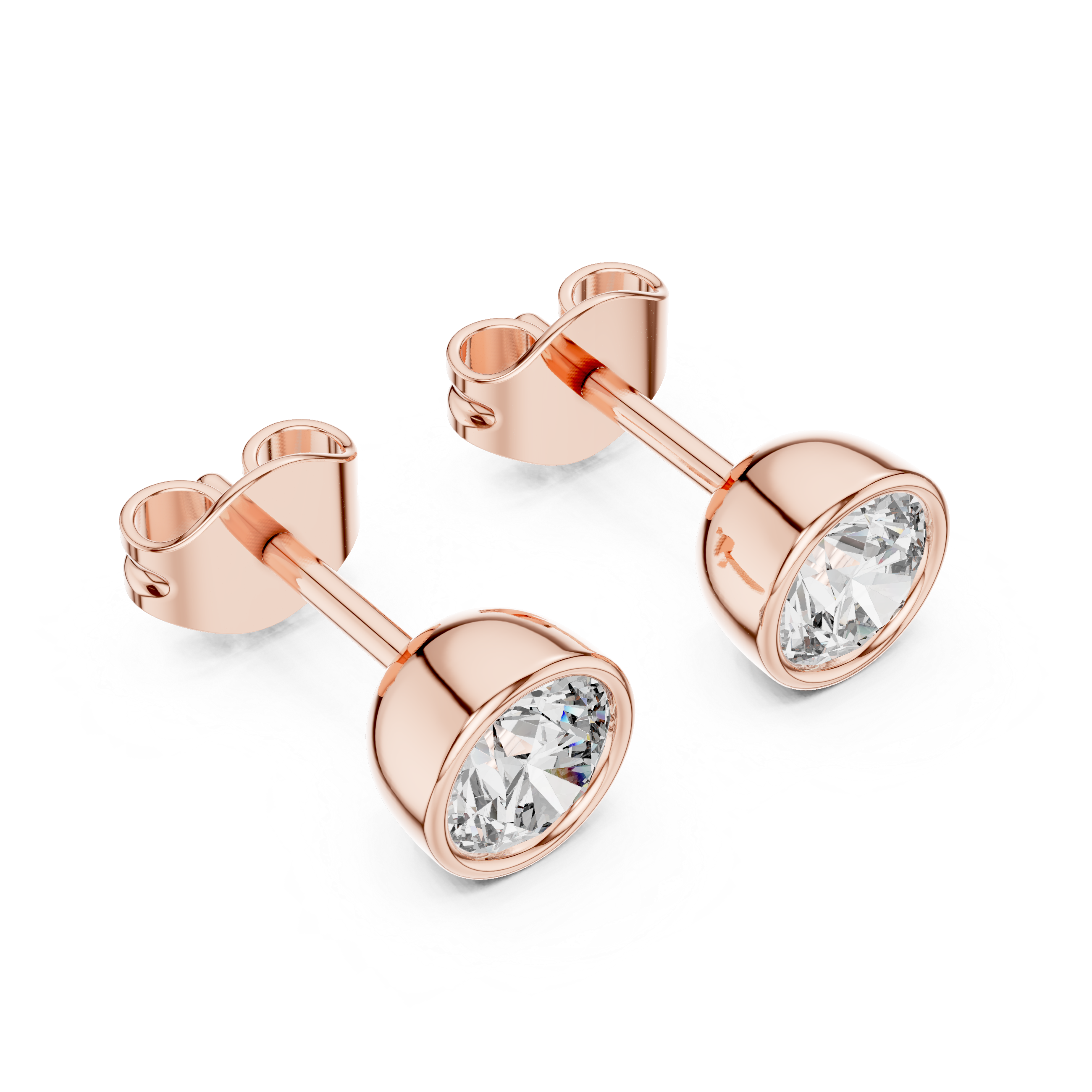 Solitaire Stud Earrings