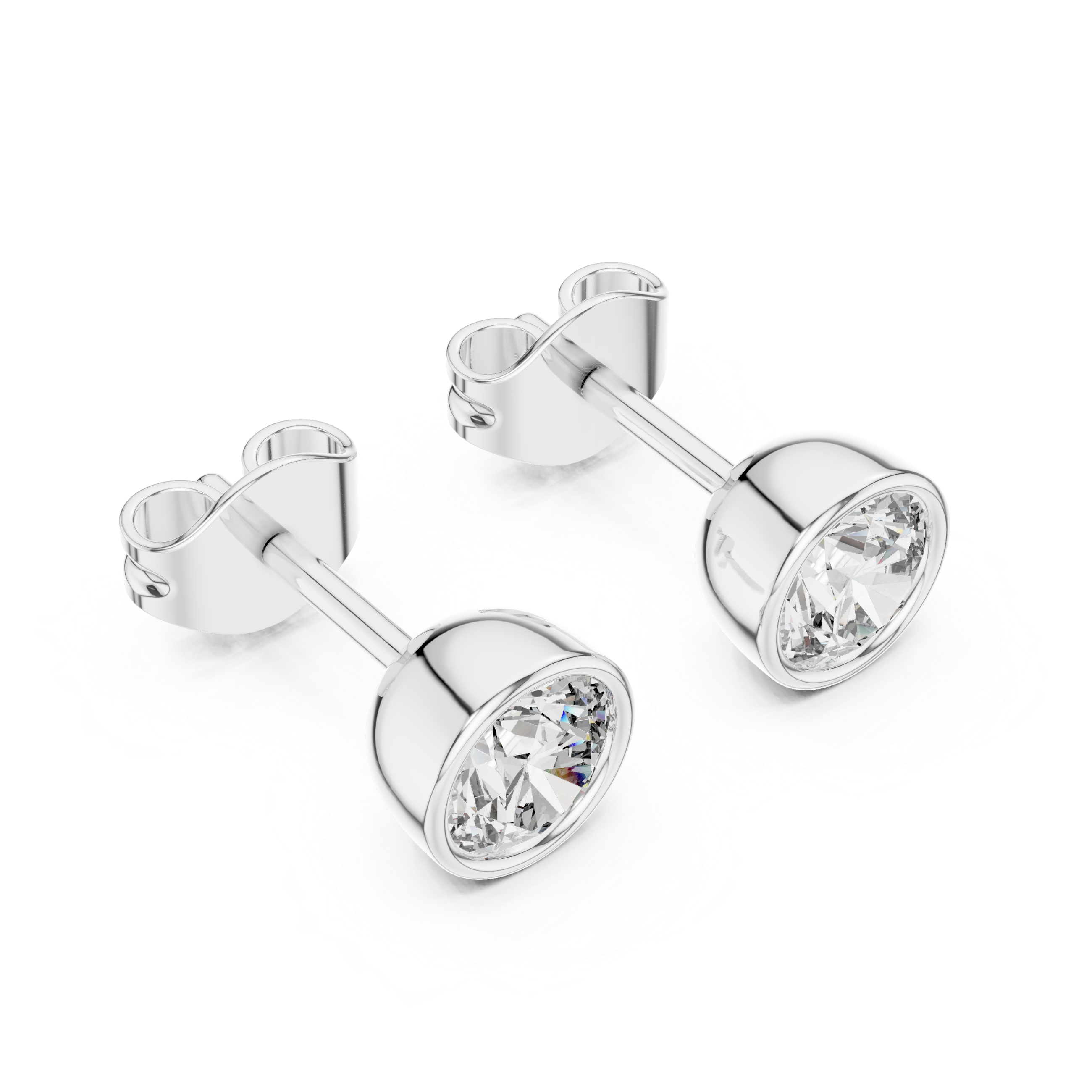 Solitaire Stud Earrings