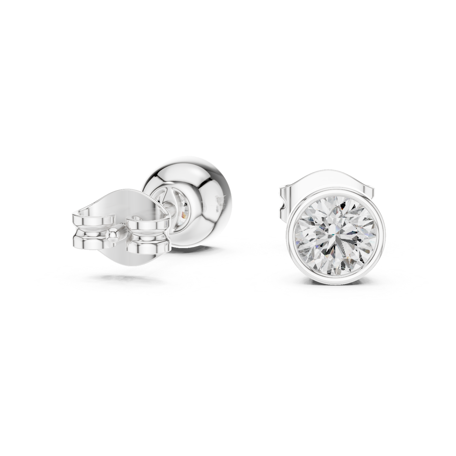 Solitaire Stud Earrings