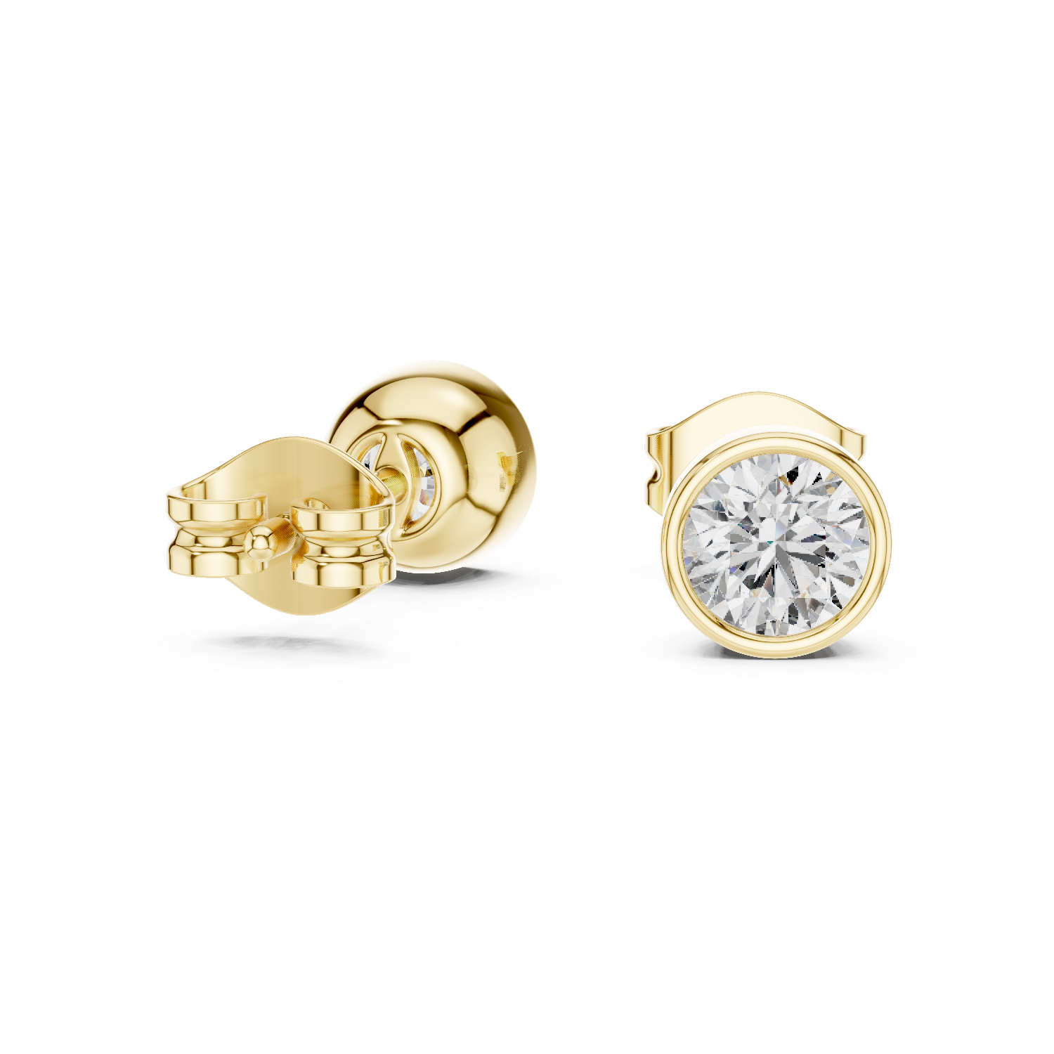 Solitaire Stud Earrings