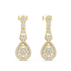 Glamour Drop:Geometric Diamond Dangle Earrings
