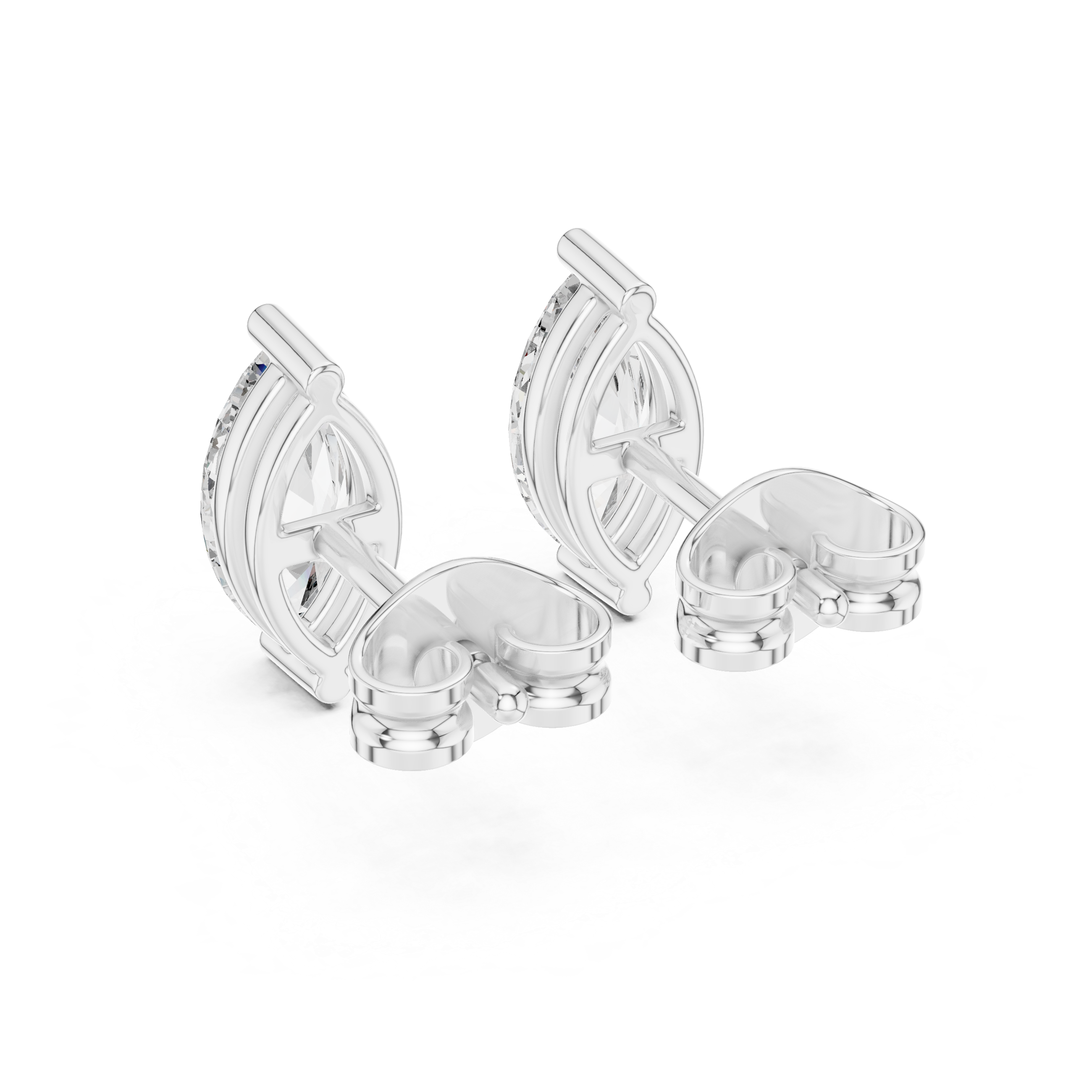 Graceful Glow: Marquise-Cut Diamond Stud Earrings