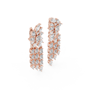 Radiant Majesty:Diamond Chandelier Earrings