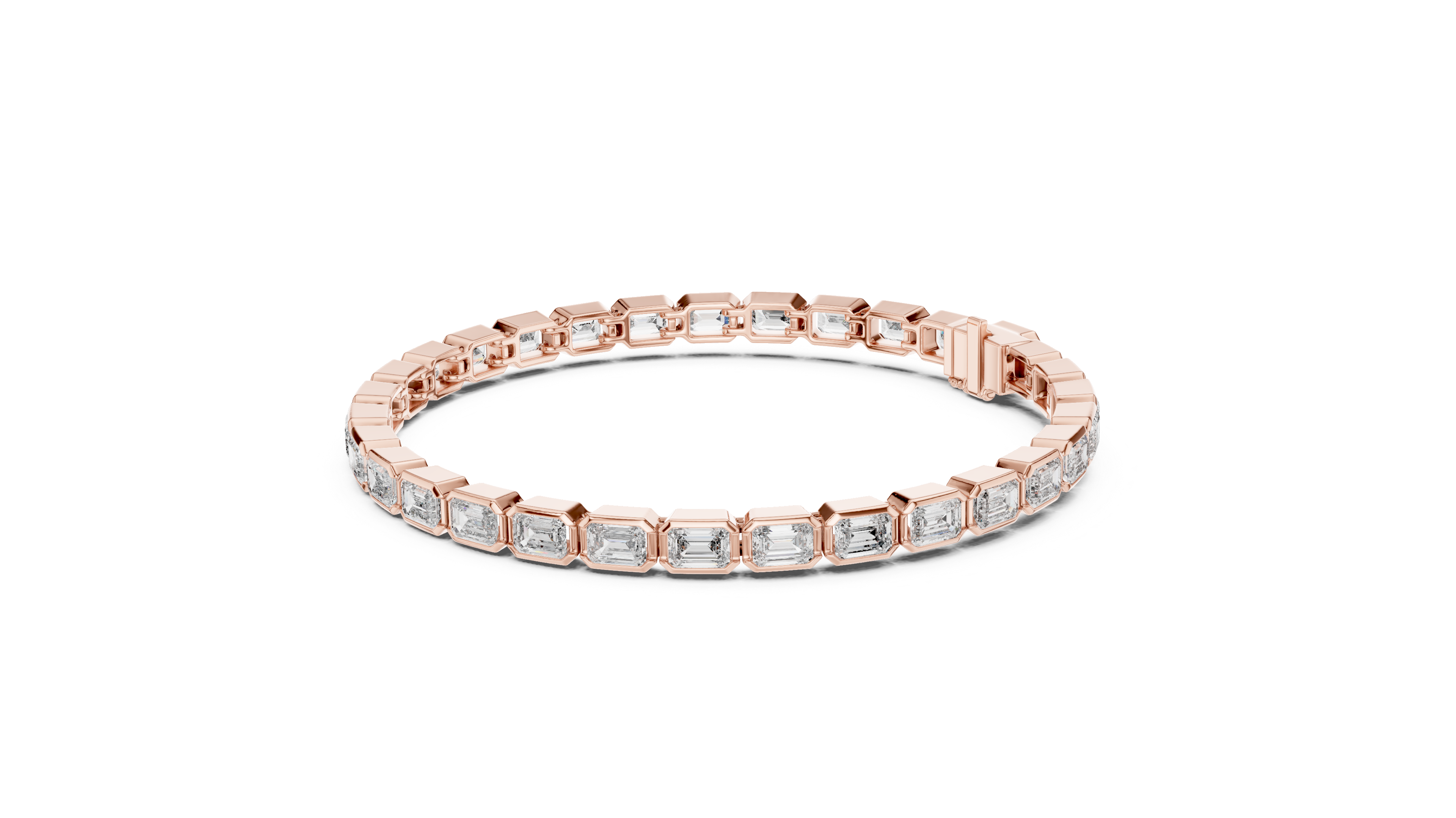 Regal Emerald-Cut Diamond Bracelet