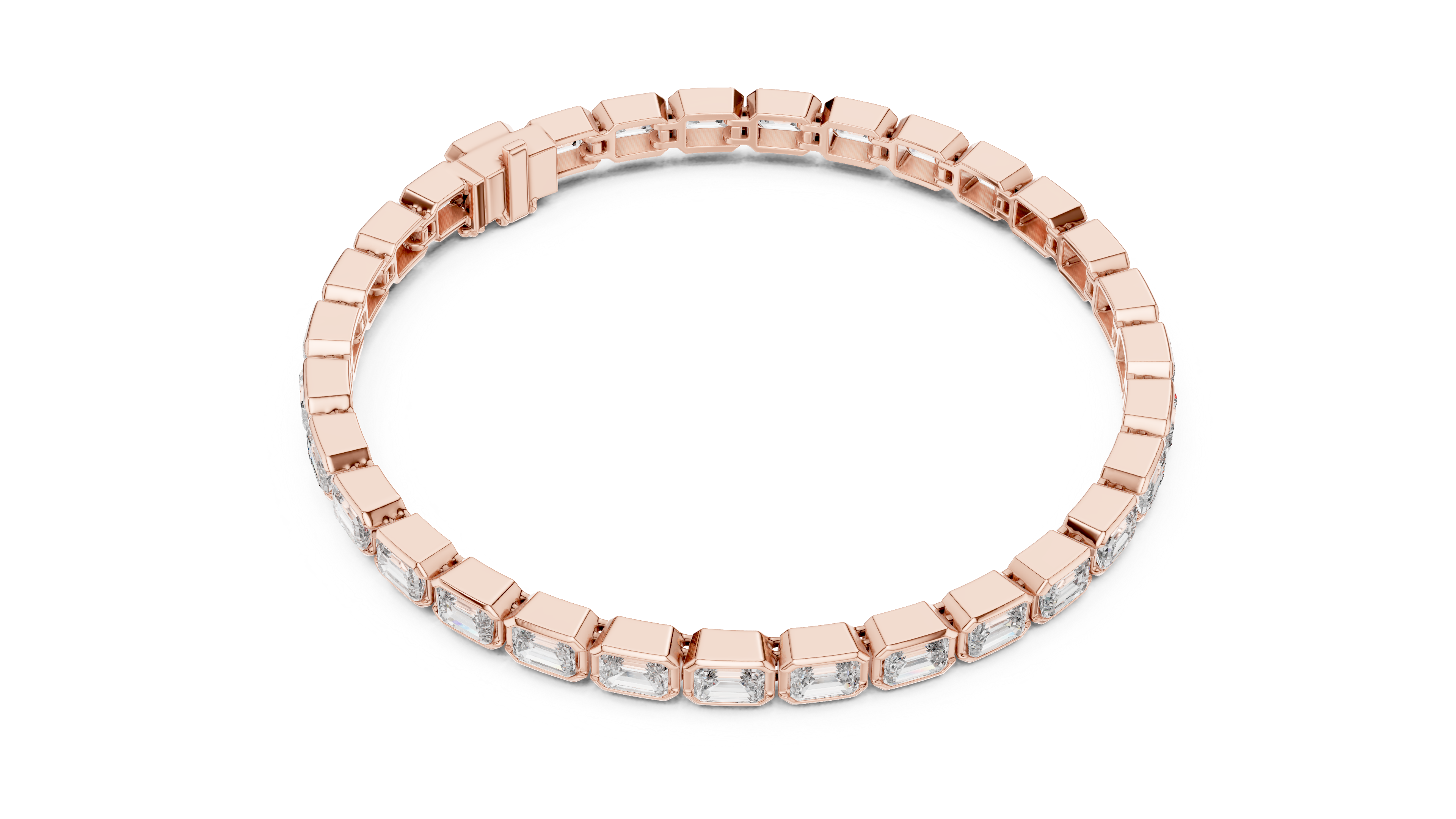 Regal Emerald-Cut Diamond Bracelet