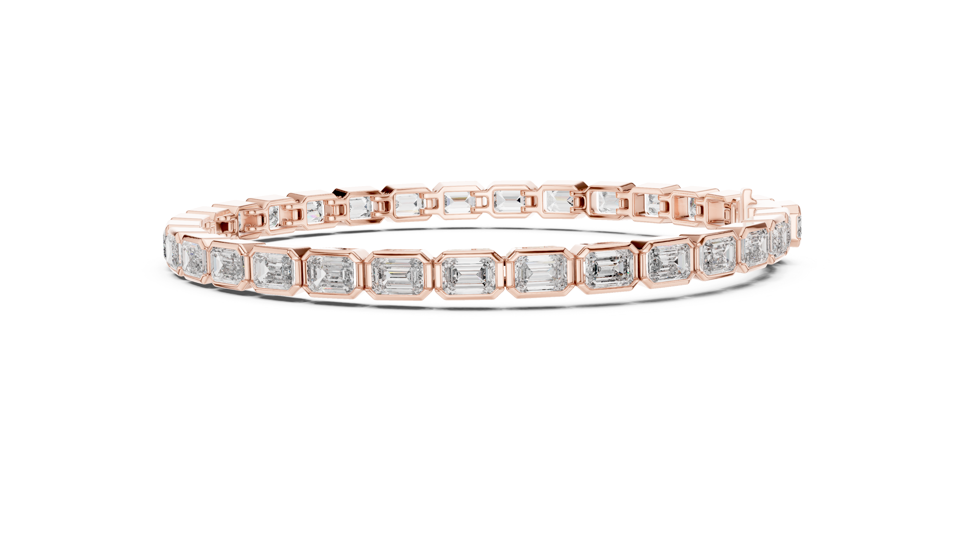 Regal Emerald-Cut Diamond Bracelet
