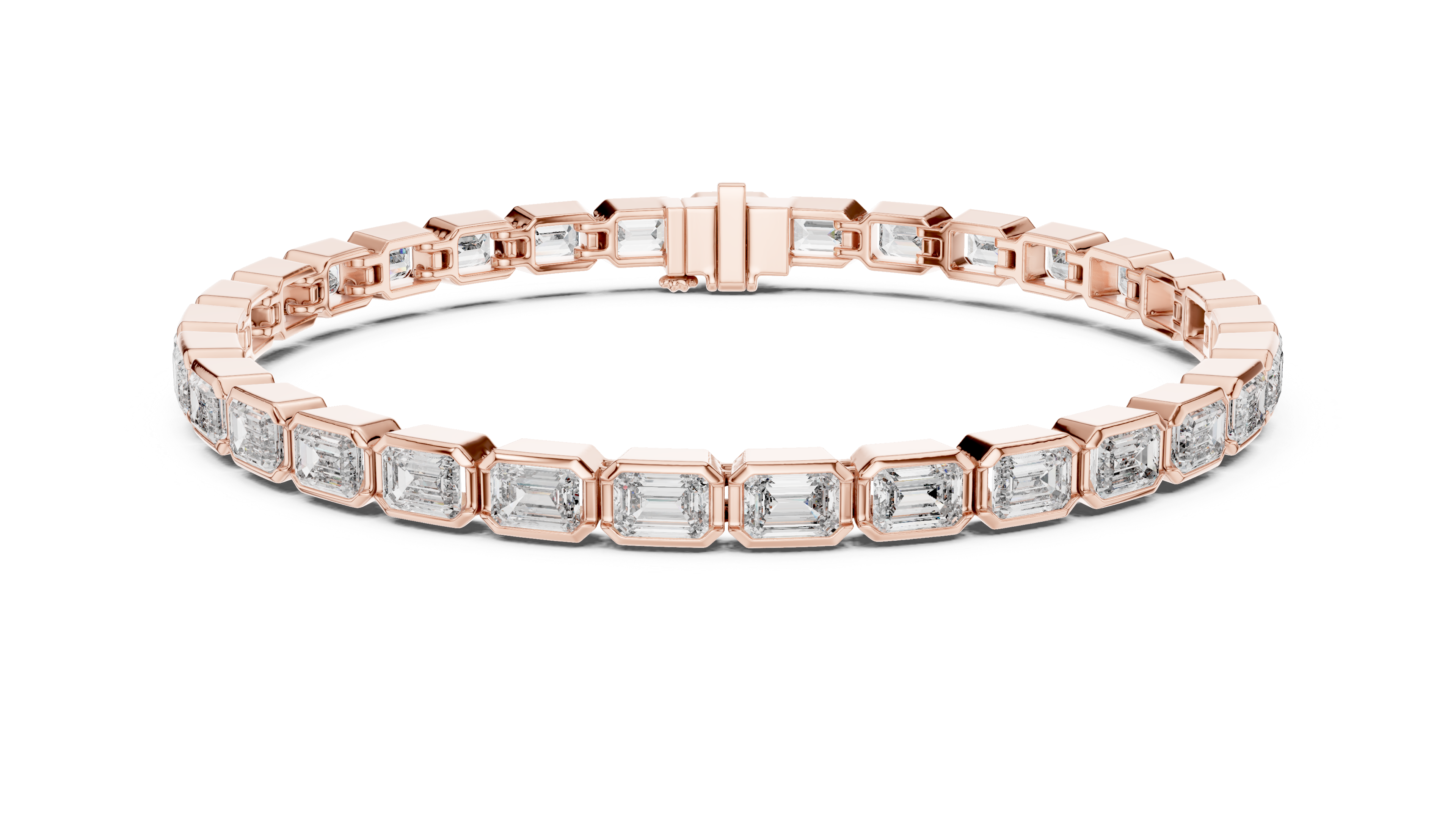 Regal Emerald-Cut Diamond Bracelet