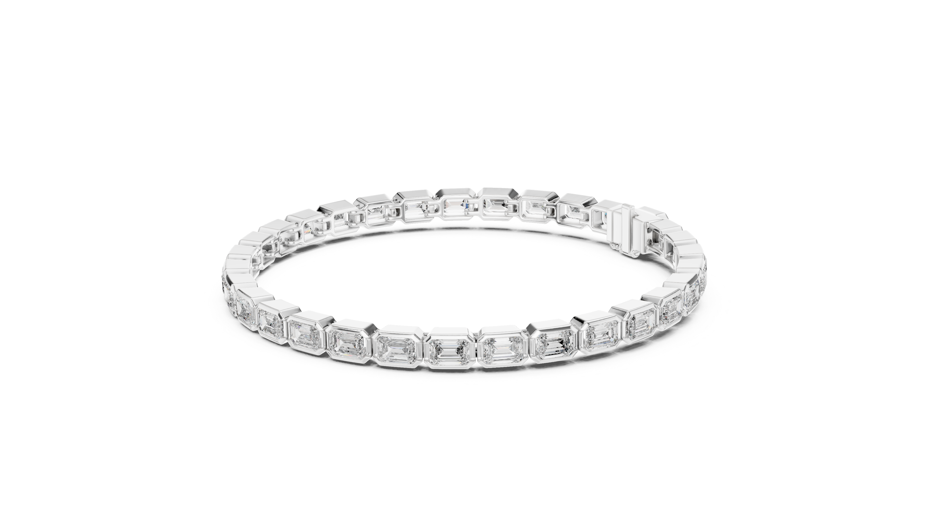 Regal Emerald-Cut Diamond Bracelet