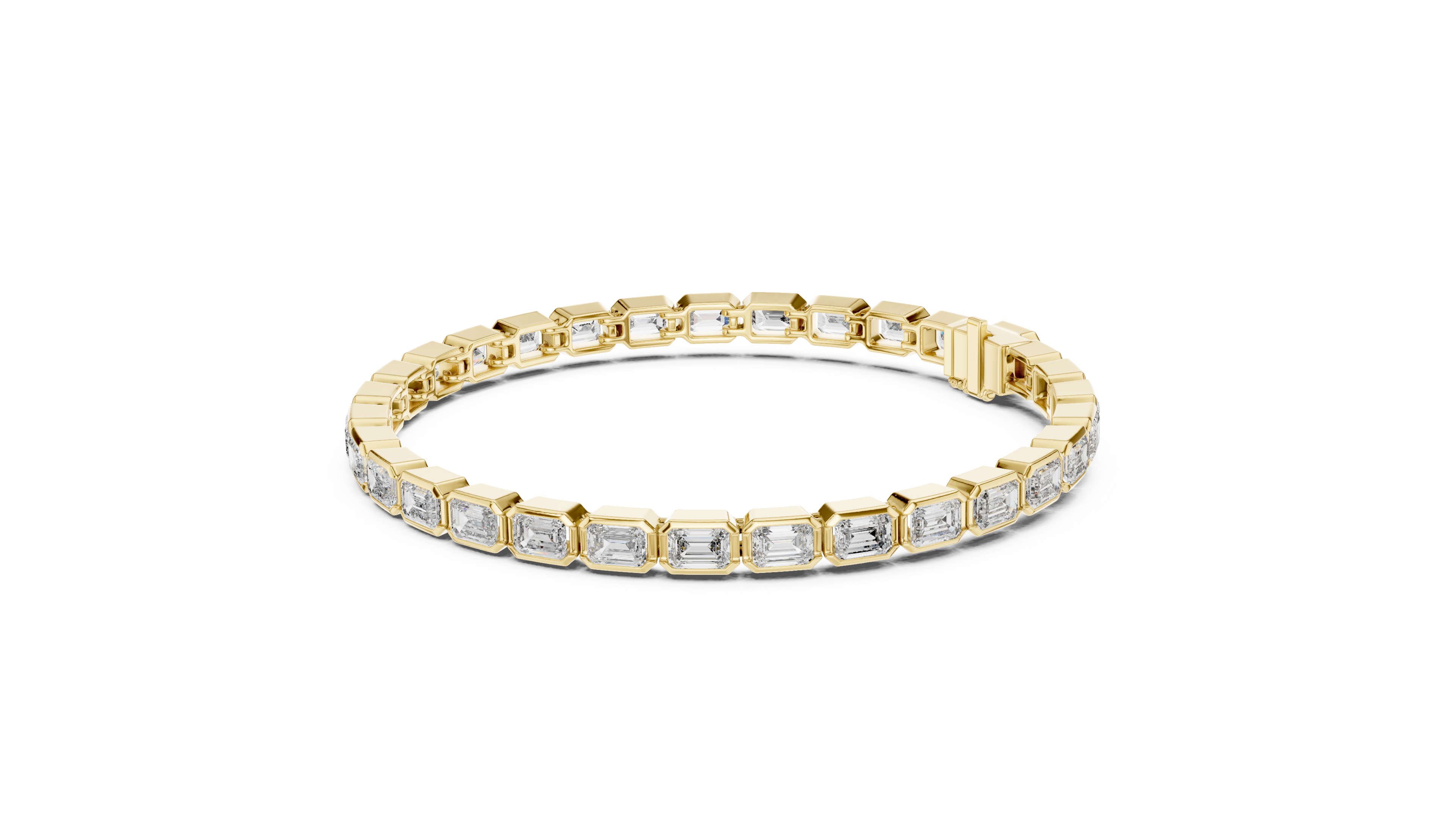 Regal Emerald-Cut Diamond Bracelet