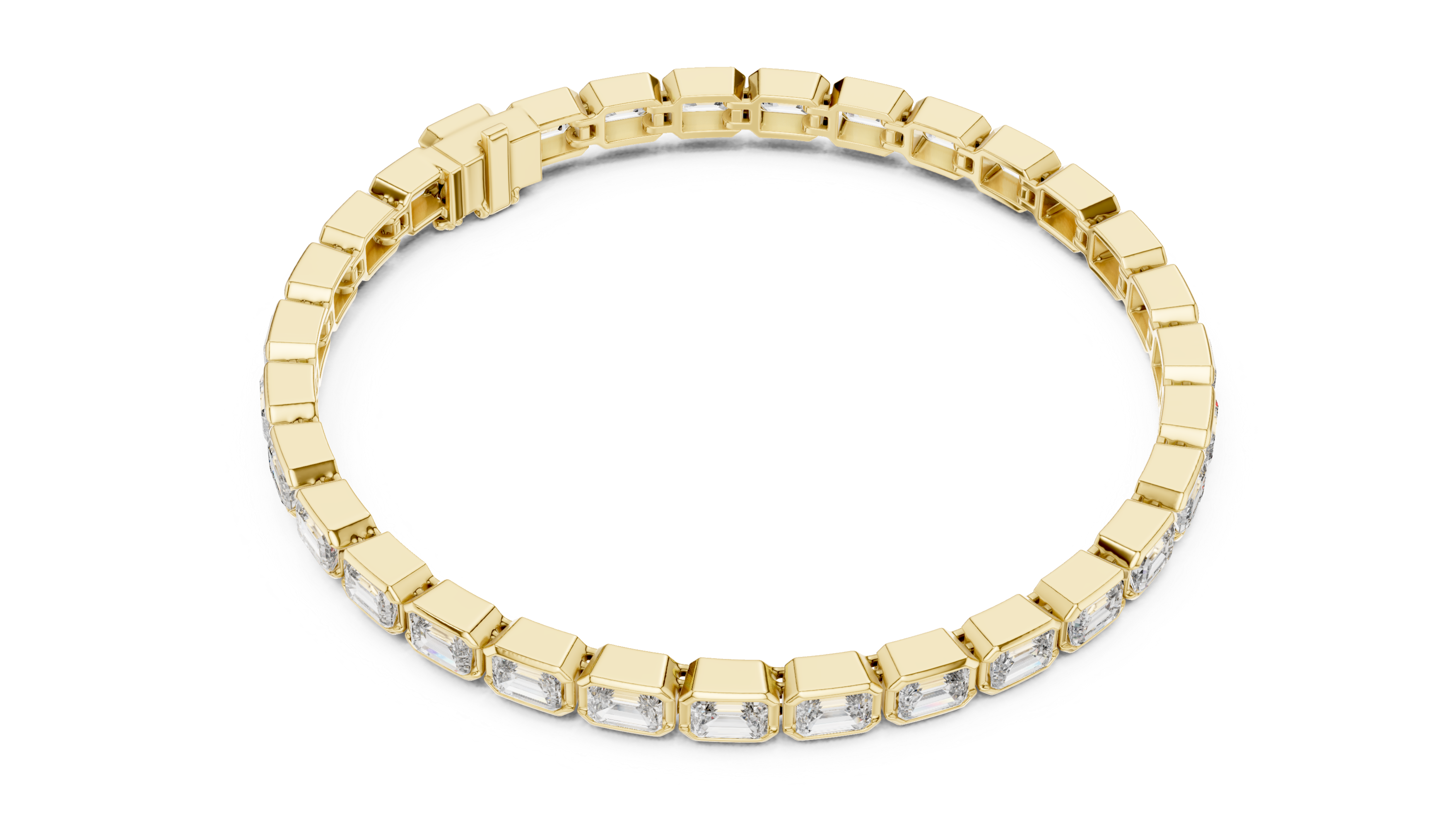 Regal Emerald-Cut Diamond Bracelet