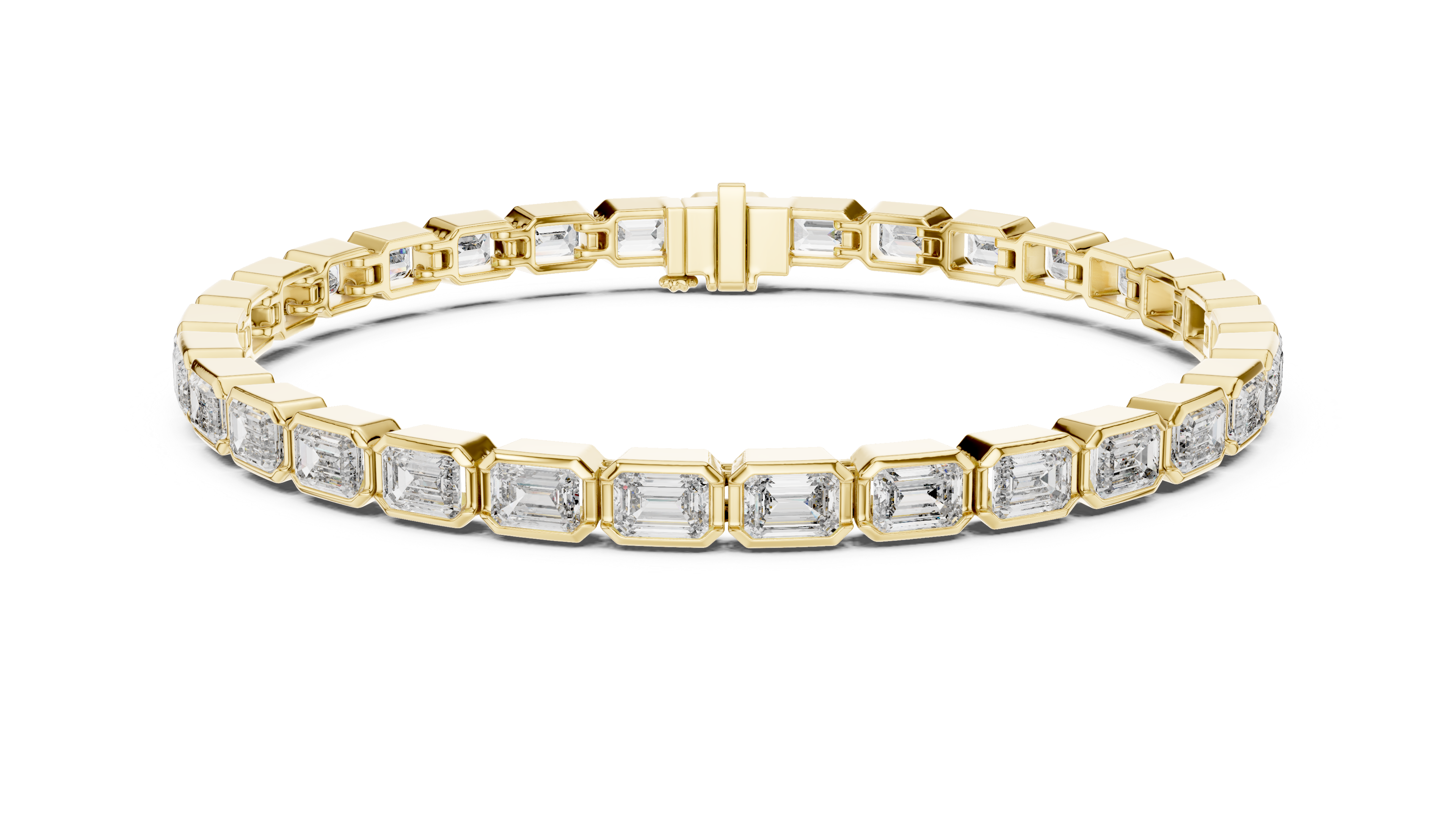 Regal Emerald-Cut Diamond Bracelet
