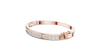 Classic Gold Bangle Bracelet with Round-Cut Diamonds