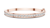 Classic Gold Bangle Bracelet with Round-Cut Diamonds