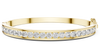 Classic Gold Bangle Bracelet with Round-Cut Diamonds