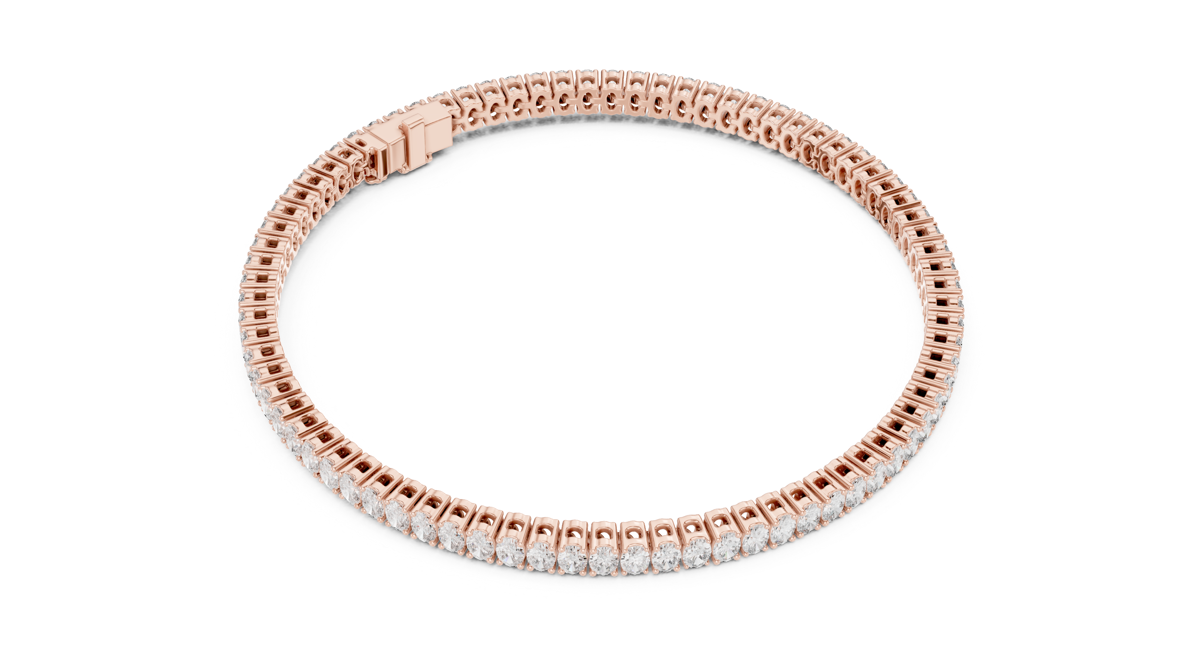 Oval-Cut Diamond Tennis Bracelet