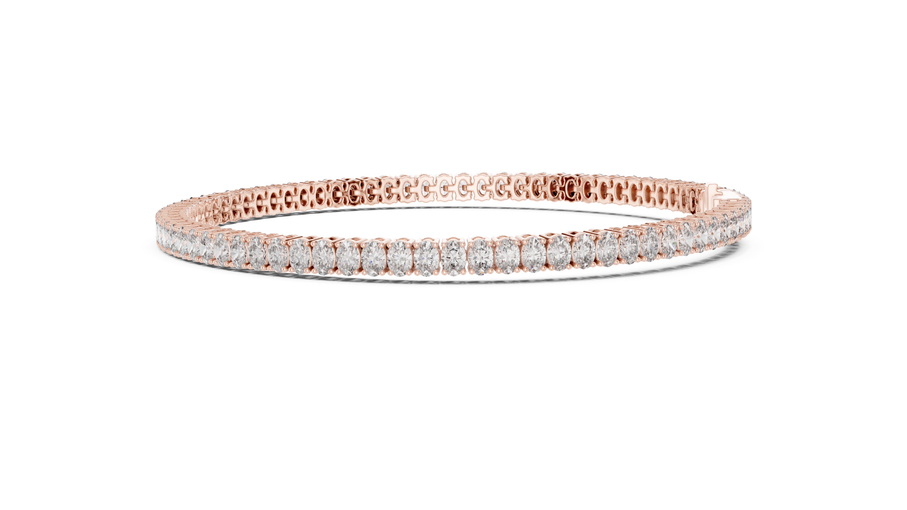 Oval-Cut Diamond Tennis Bracelet