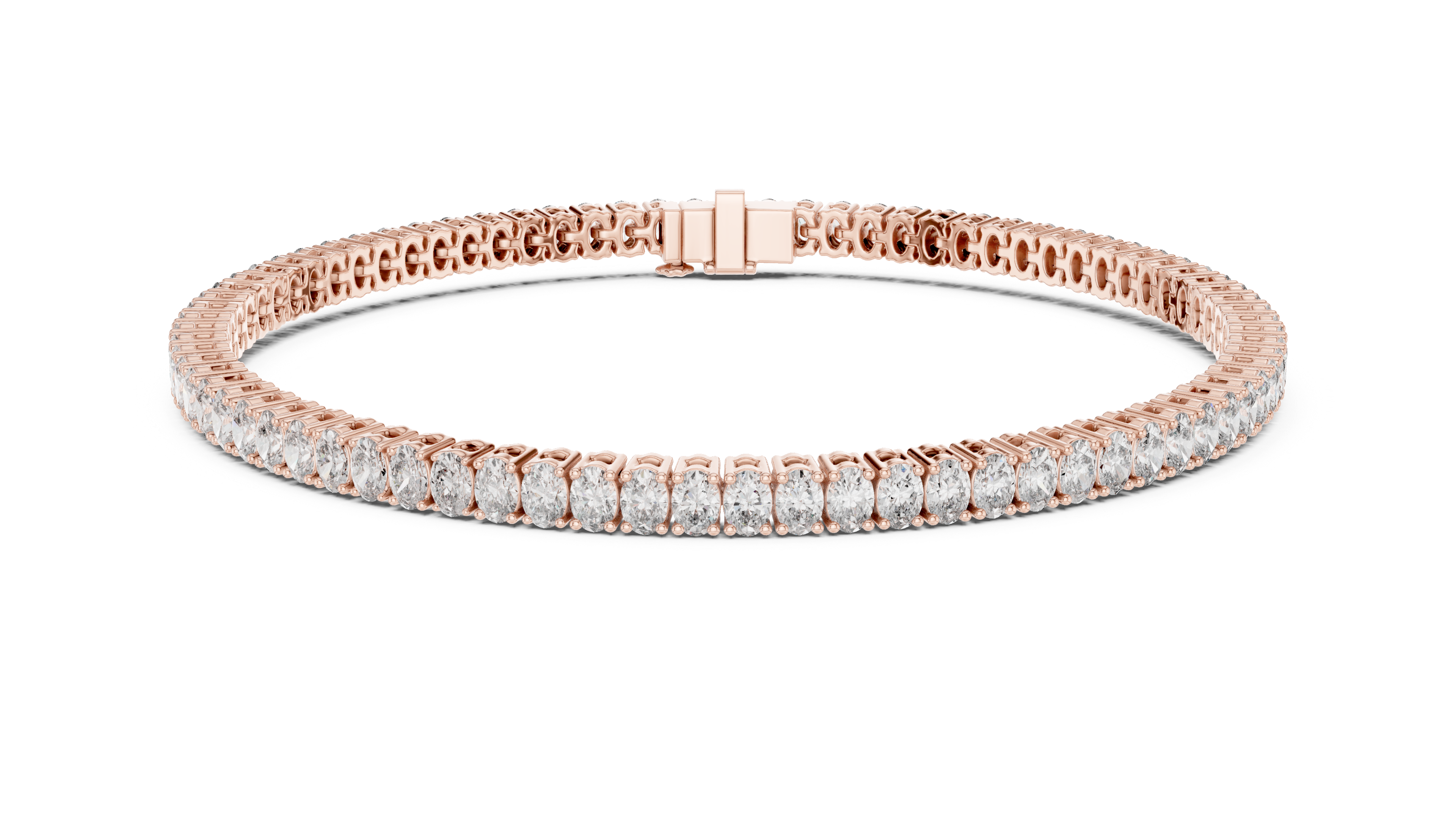 Oval-Cut Diamond Tennis Bracelet