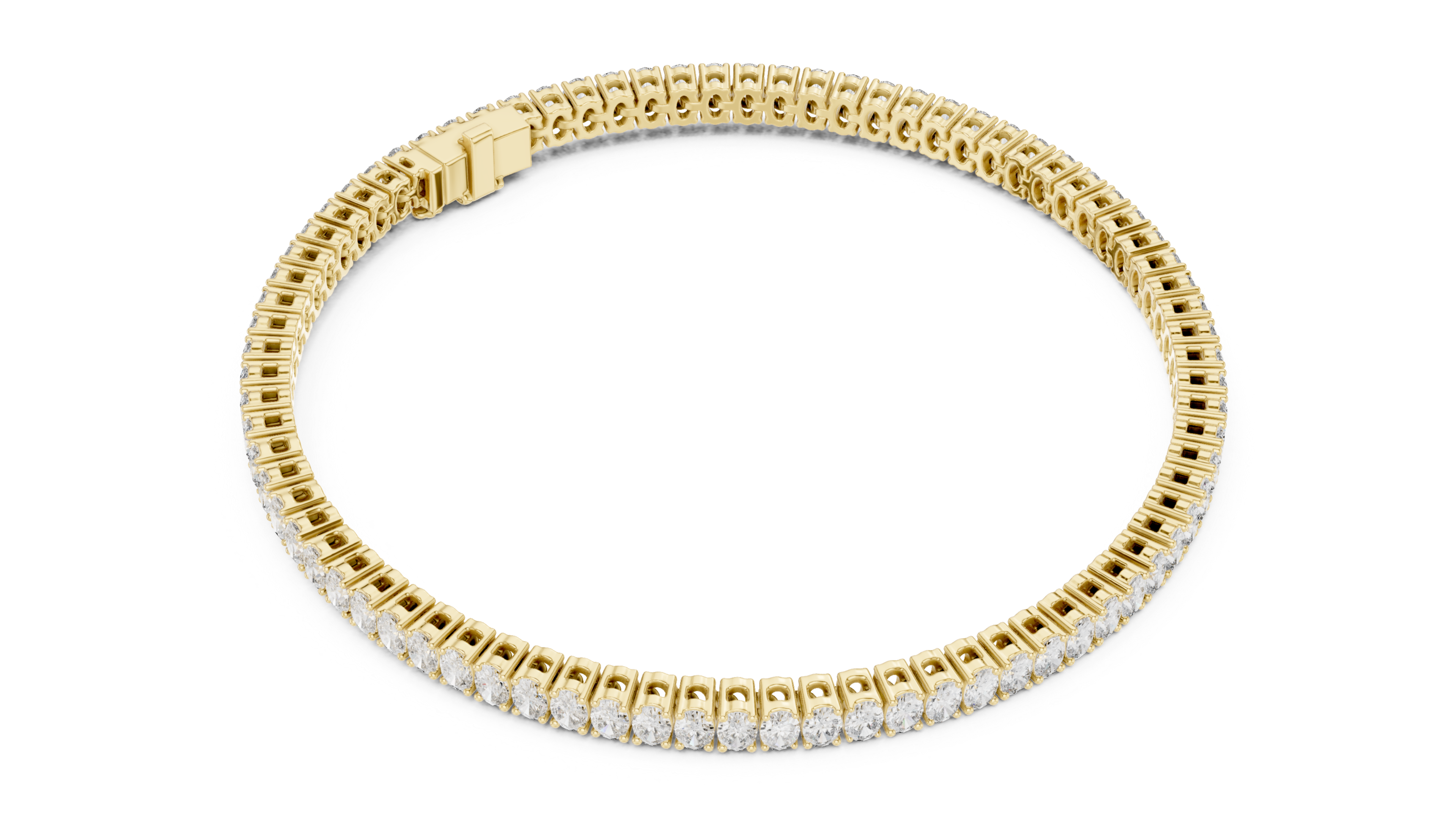 Oval-Cut Diamond Tennis Bracelet