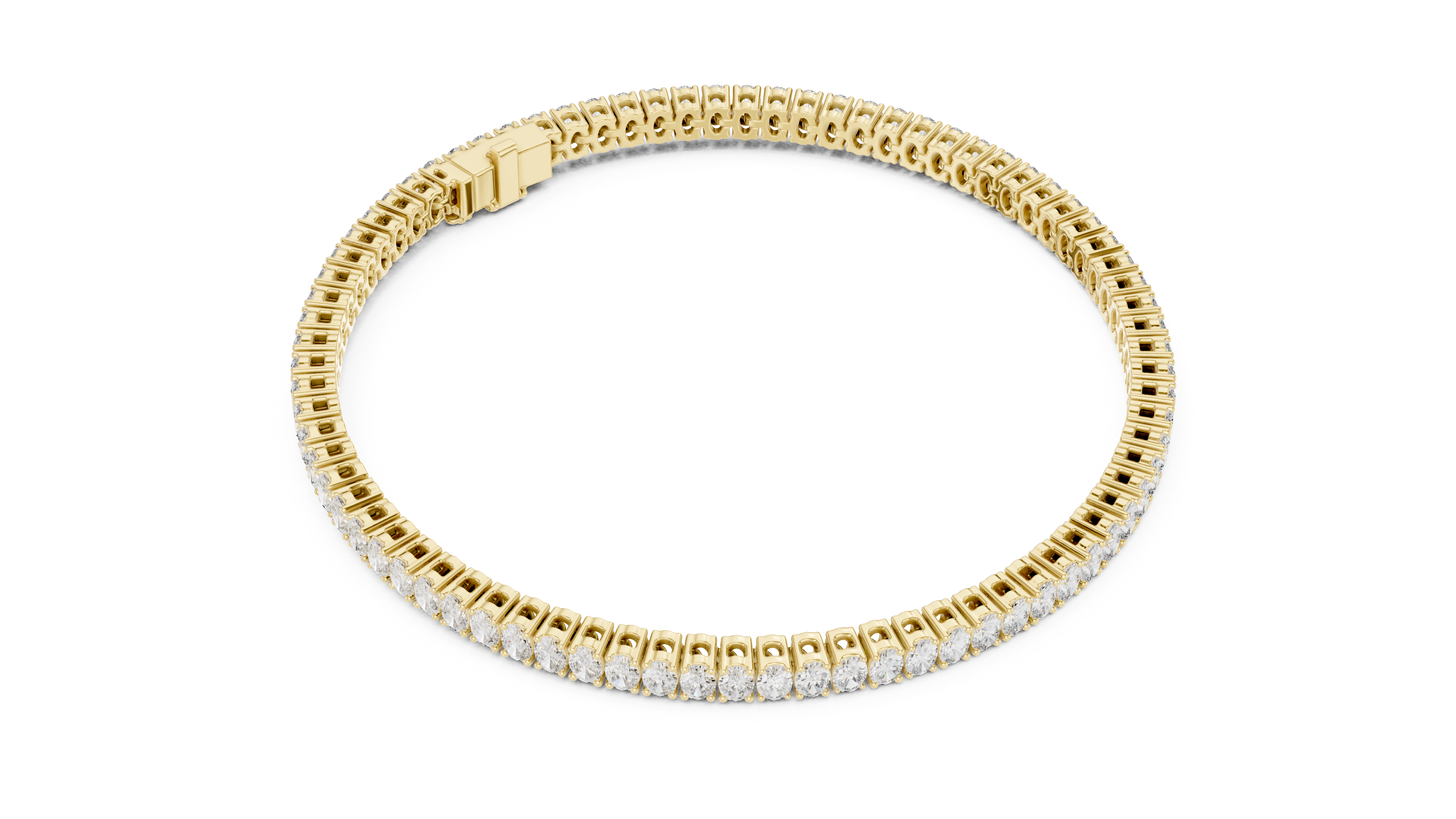 Oval-Cut Diamond Tennis Bracelet